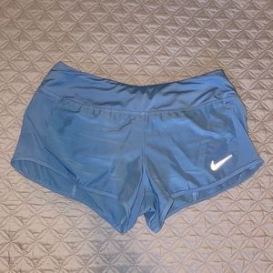 Women’s baby blue nike dri-fit running shorts!!